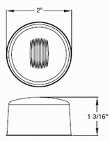 14 TRUCK TRAILER 2" RED ROUND SIDE MARKER LED CLEARANCE LIGHT + Grommet - Picture 2 of 6