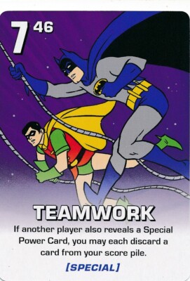 TEAMWORK DC Comics Challenge of the Superfriends Game card BATMAN ROBIN back