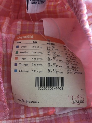 2 Pairs Gymboree Vintage 1998 Apple Blossoms LARGE Leggings Rainbow Wear Labels - Picture 6 of 7