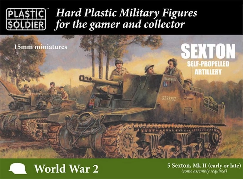WW2V15035 15mm SEXTON SELF-PROPELLED ARTILLERY Plastic Soldier 1/100 NEW IN BOX