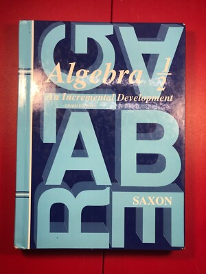Saxon Algebra 1/2 TEXTBOOK (Third Edition)   GOOD   See Description!!!