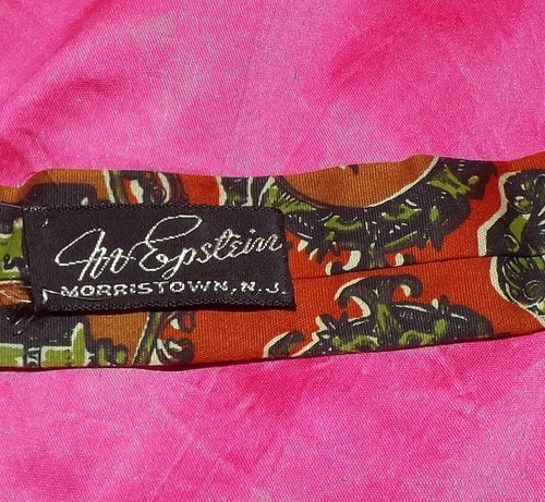 🔥 VINTAGE ROOSTER RED PHARMACY PHARMACIST RX MEDICAL SQUARE END NECK TIE - Picture 3 of 4