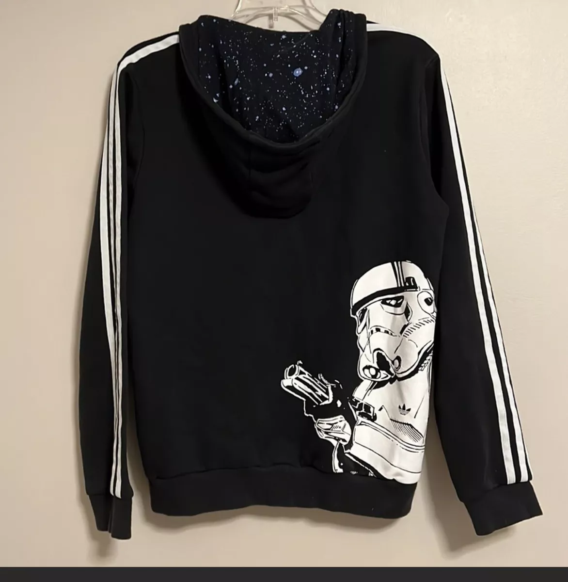 Adidas Star Wars Stormtrooper Hoodie Jacket Youth Large 13/14 Black | eBay