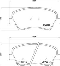 DON PCP1194 Front Brake Pad Set Fits Hyundai Elantra i30 KIA Cee'd