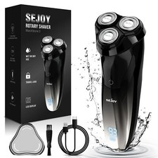 SEJOY 3D Electric Shaver Wet &Dry Rotary Shavers Pop-up Trimmer Waterproof Gifts