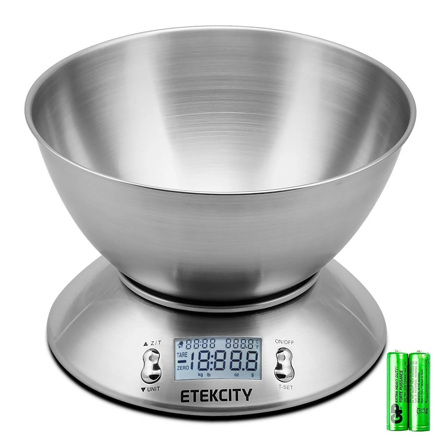 Digital Kitchen Scale Food Glass Bowl Measurement Home Stainless Steel LCD NEW