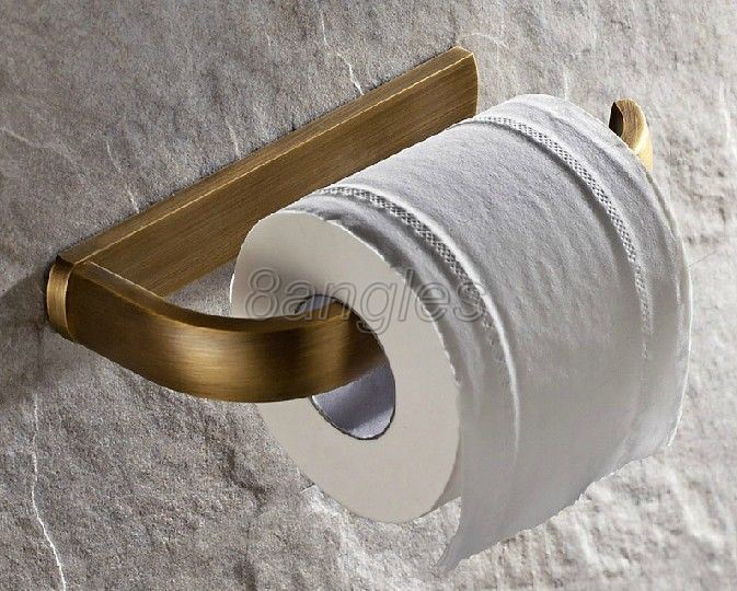 Antique Brass Toilet Paper Roll Holder Wall Mounted Bathroom Accessory 8ba171