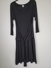 Women's A New Day Black Dress with Tie at Waist Sz M
