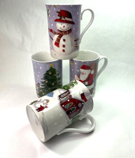 Lenox Christmas Collage Checking it Twice Mug Santa Claus in Chimney 10oz S/4B31