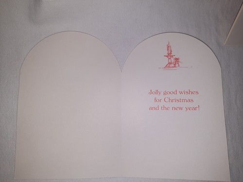 VTG Hallmark Christmas Cards ~ Signed Bryan ~ Old Fashioned Santa Reading Mail - Picture 8 of 11
