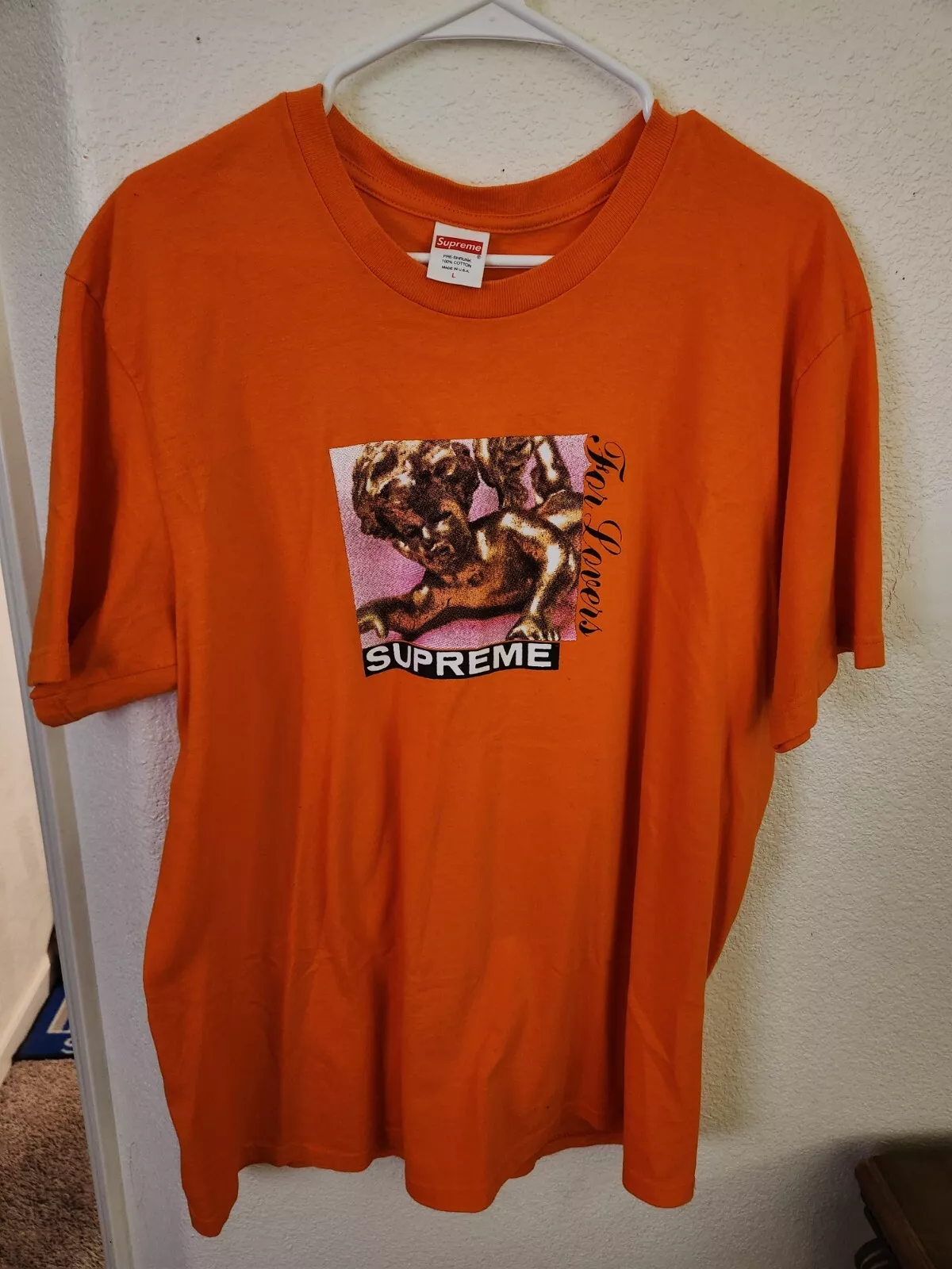 Tee orange Supreme For Lovers taille GRANDE saison FW20
