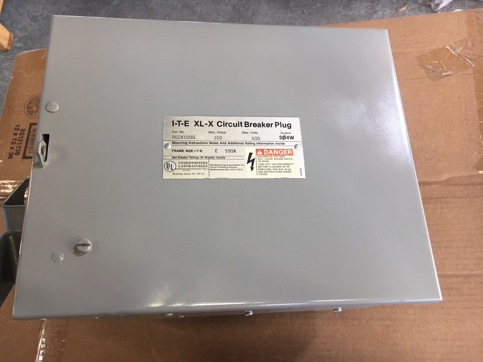 REC4100G Siemens ITE Bus Plug Type XL-X
