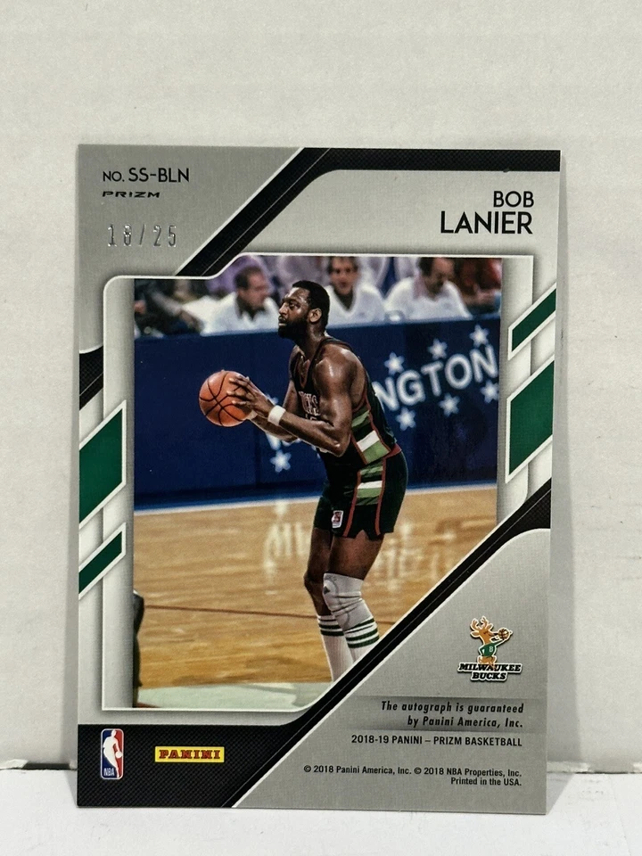 2018-19 Panini Prizm Sensational Signatures Mojo Bob Lanier automático/25 #SS-BLN HOF Foto 3 de 4