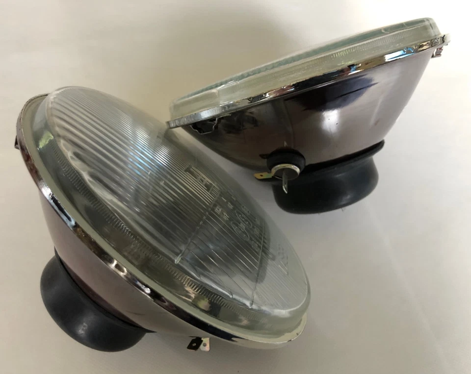 Austin Mini Cooper MG Rover Morris  Umrüst Scheinwerfer US EU 2x H4 Glas/Metall - Bild 4 von 4