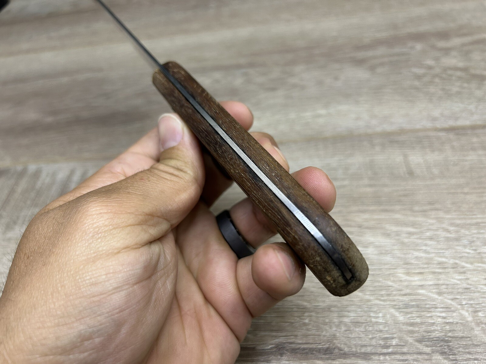 Vintage L’Hermitage Wood Handle Chef’s Knife Stainless Steel Japan