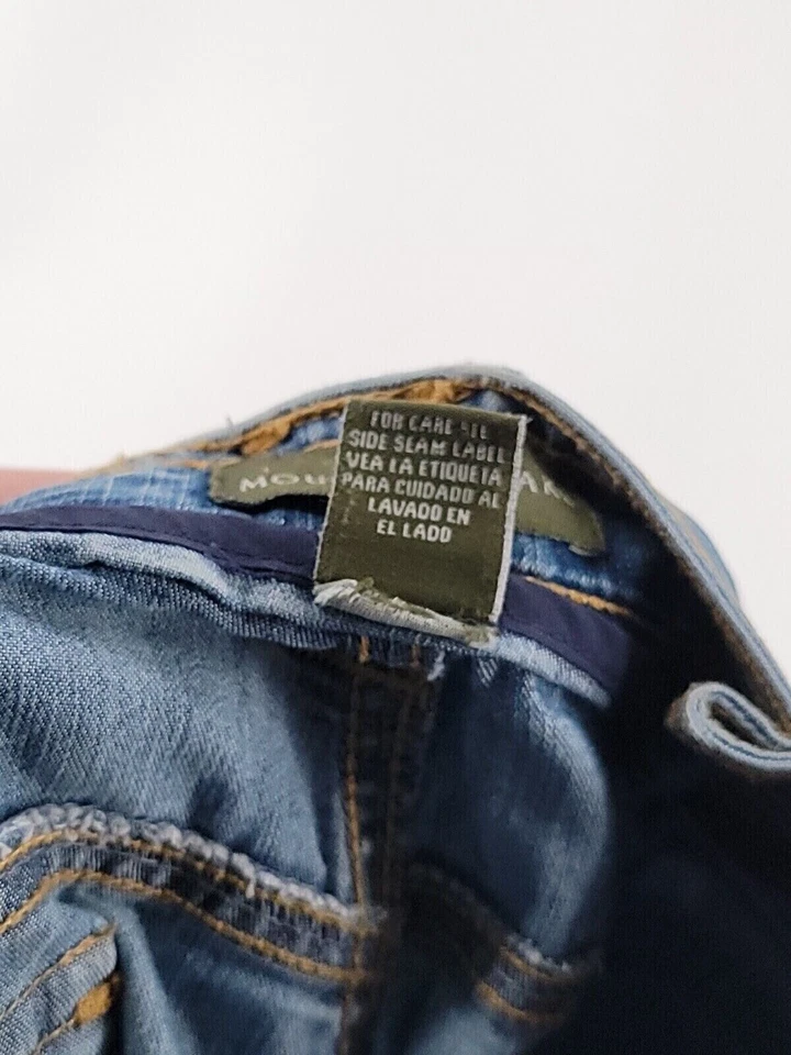 Pantalones de mezclilla Mountain Lake para mujer talla 10 pierna recta azul botón bolsillo mezcla Foto 4 de 4