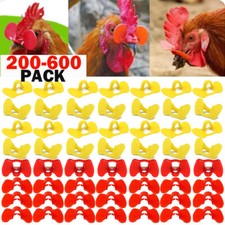 200-600x Pinless Chicken Peepers Pheasant Poultry Blinders Spectacles Red Yellow
