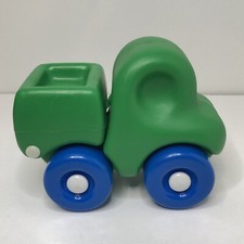 Little Tikes Chunky My First Wheels Green Dump Truck Smiley Face Play Vintage