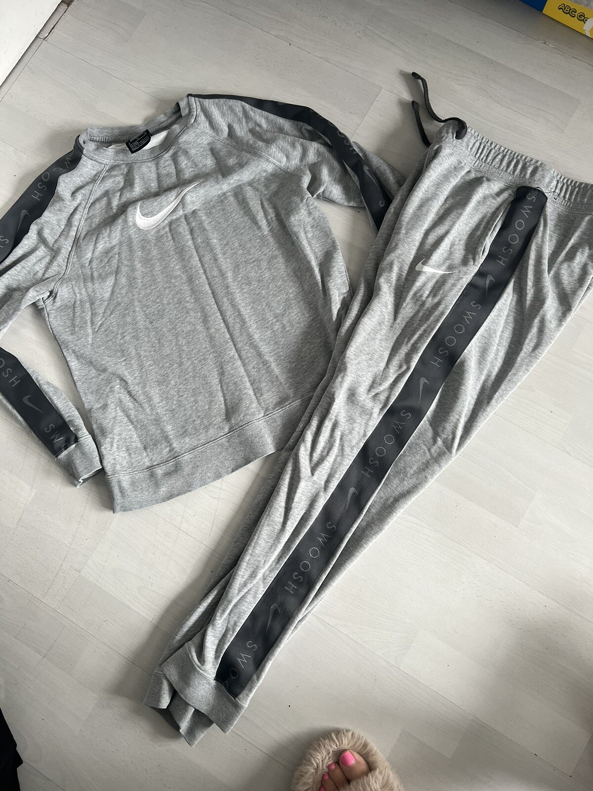 Boys Nike Swoosh Grey Tracksuit Age 1315yrs eBay