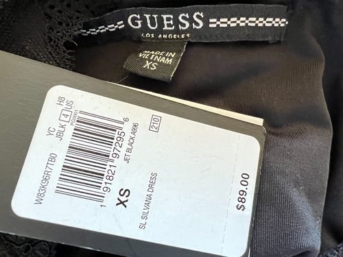 GUESS black lace dress size XS - Picture 9 of 9
