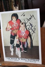 Wrestling Signed Photo 8.5"x 11" Ricky Morton Rock & Roll Express