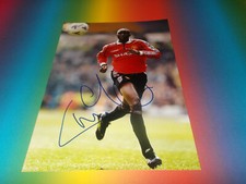 Andy Cole Manchester United Signed Autographed Autograph On 20x28 Photo