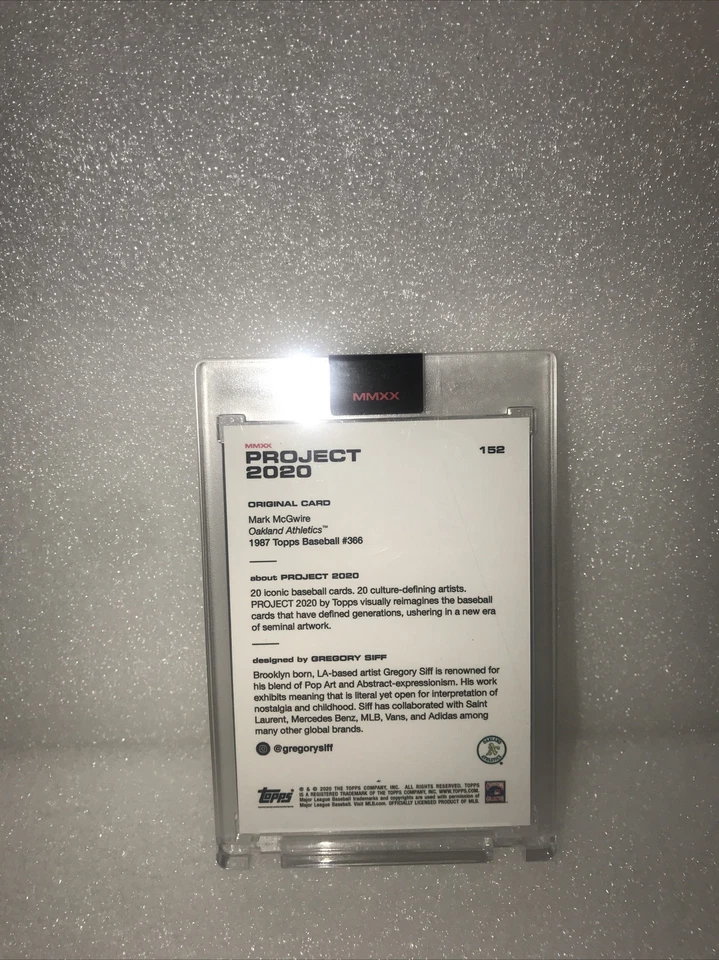 Topps PROJECT 2020 Card 152 - 1987 Mark McGwire by Gregory Siff - Image 2 of 4