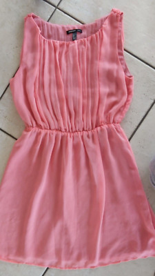 Mango Suit Kleid corall lachs orang Gr S Strech Midi Bügelfrei edel Top Zustand
