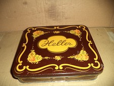 - SCATOLA DI LATTA METALLO CARAMELLE HELLER - VINTAGE ANNI '50