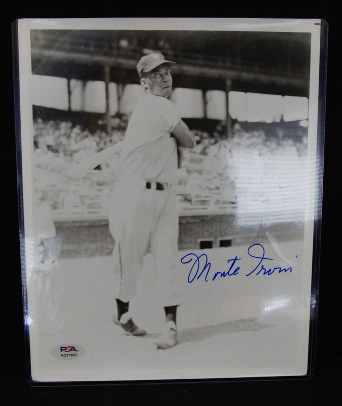 MONTE IRVIN Autographed 8x10 Photo PSA/DNA NEW YORK GIANTS HOF AUTO