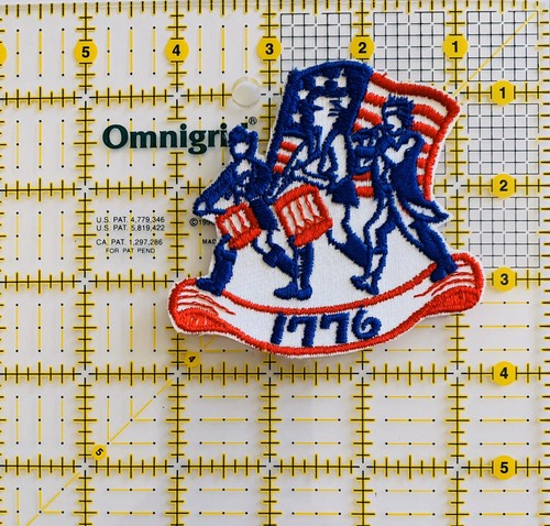 Patriots American History toppa rosso bianco blu 1776 toppa USA ricamata nuova - Foto 3 di 4