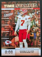 2023 Panini Prestige Football Harrison Butker Time Stamped Insert #TS-4 Chiefs