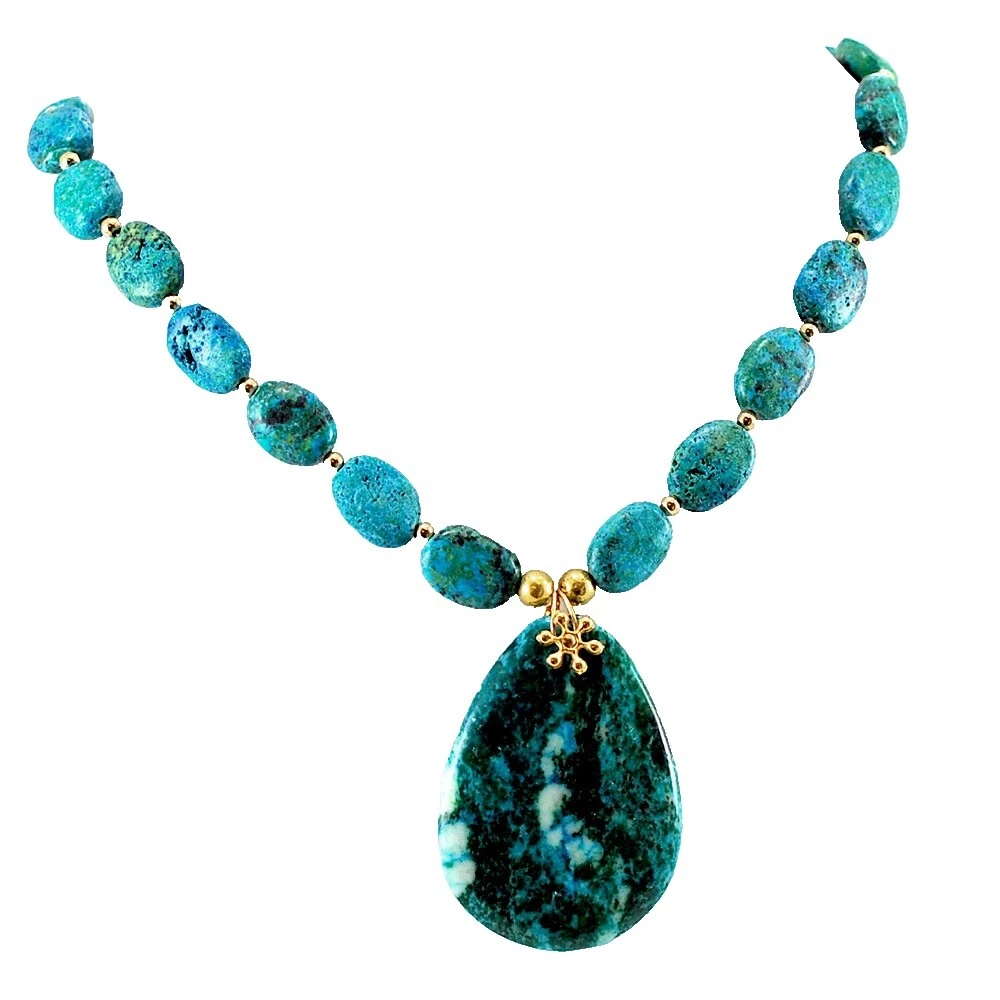 Collares y Colgantes artesanales Crisocola