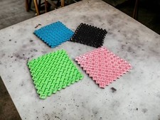 3D Printed Flexible Chainmail Coaster, Sensory Fidget Toy, Flat Fabric