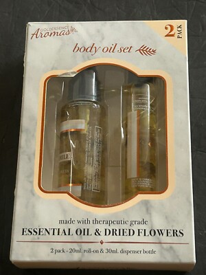 Goldessence Aromas Essential Oil Roll & Bottle Pump Gift Set Rose & Lavender