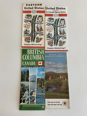 1960s Road Map Lot Of Four US/Eastern US and Canada T20
