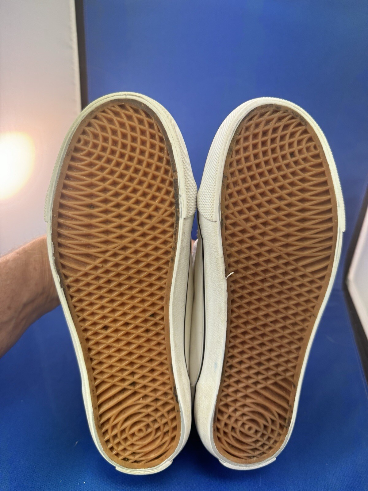 SAOLA Scarpe da tennis uomo NASA bianche pelle vitale alte taglia 7 5