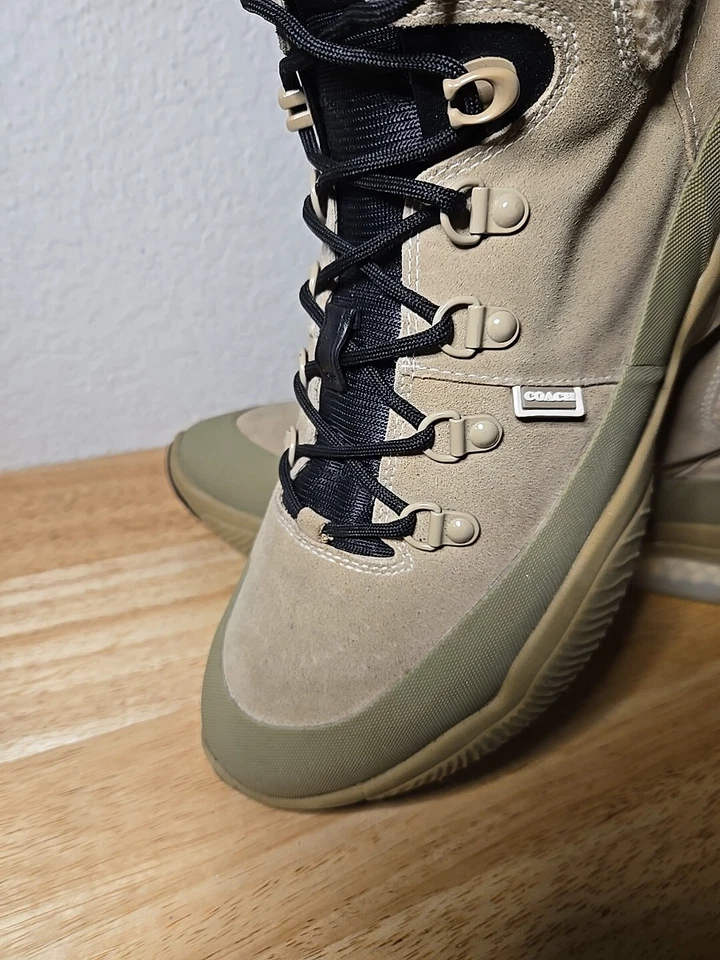 NUEVO EN CAJA Botas de Senderista Coach Citysole Hombres Talla 11 D/Avena Negro Piel de Sherpa Zapatos Oliva Foto 4 de 4