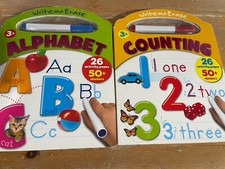 Write and erase dry erase workbooks Homeschool Alphabet Counting
