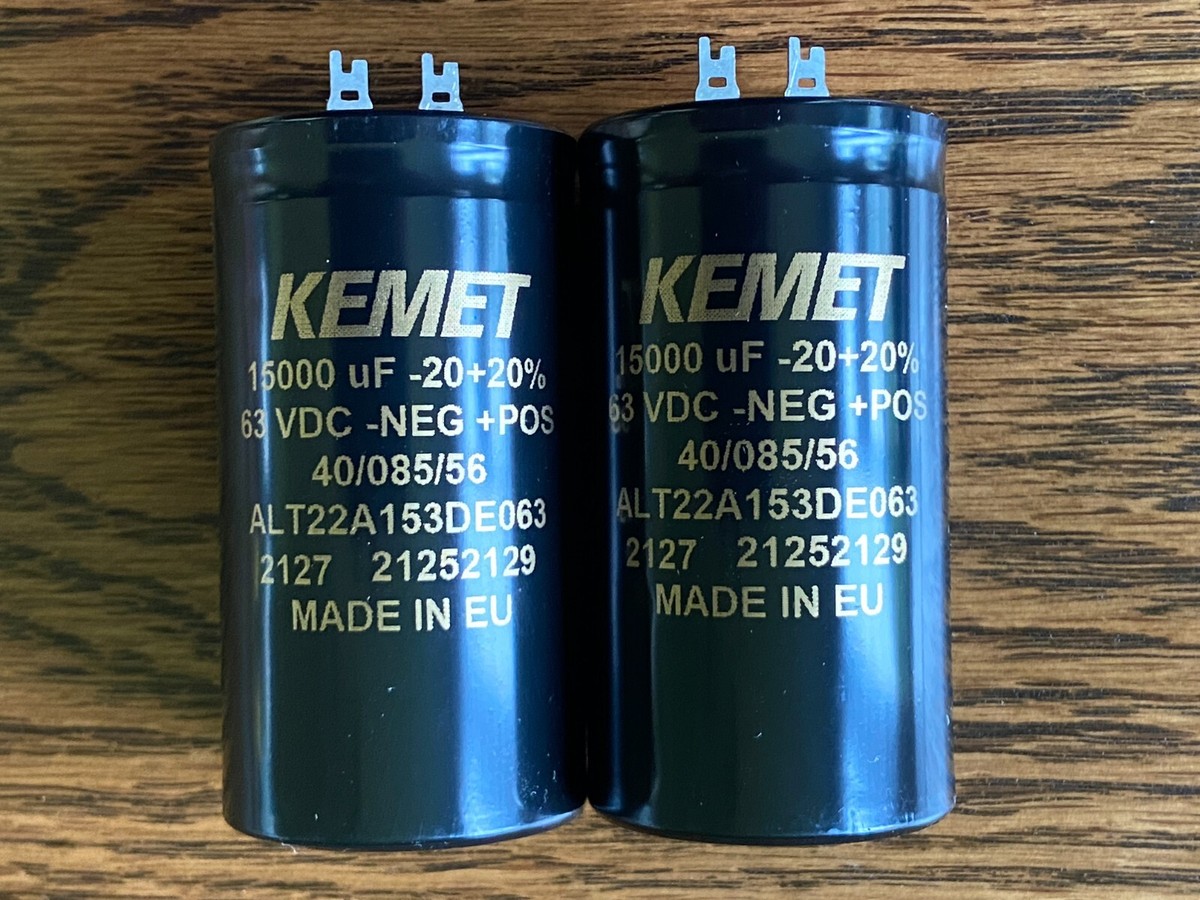 2 New 15000 uf 63v Kemet Main Filter Capacitors fr Pioneer SX-880