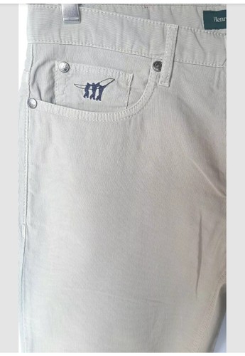 Henry cottons pantaloni jeans da uomo slim fit estivi cotone vita media beige 31 - Foto 10 di 11