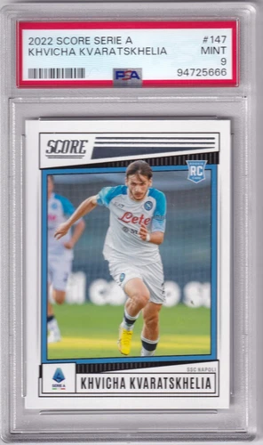 2022 Panini Score Serie A - Khvicha Kvaratskhelia #147 Rookie PSA 9