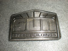 Vintage Sun Steel Buildings Belt Buckle 1988 Siskiyou Williams Oregon