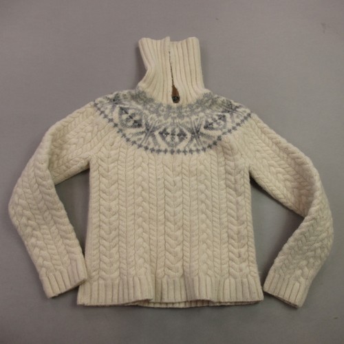 Polo Ralph Lauren Sweater Girls Large Long Sleeve High Neck Pullover Beige