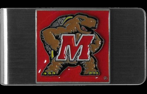 MARYLAND TERRAPINS MONEY CLIP STAINLESS STEEL NEW! - Picture 2 of 3