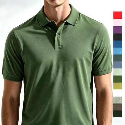 Herren Poloshirt Relaxed Fit Kurzarm Polohemd Baumwolle Freizeit Sporthemd S-3XL