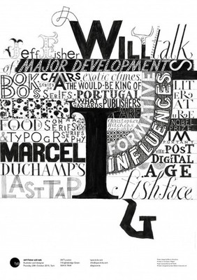 Will Talk Illustrator & Designer Jeff Fisher [Vortragsposter] Typografischer Kreis