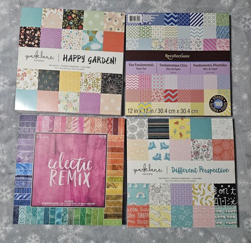Lot Of Scrapbook Paper Park Lane Paperie Recollections The Paper Studio 12"×12"