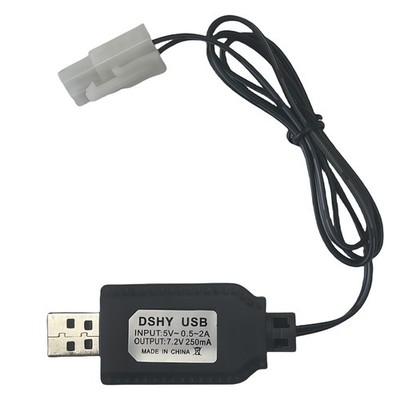 7,2V Batterie Ladekabel mit Standard Tamiya Stecker kompatibel RC 1, schwarz 