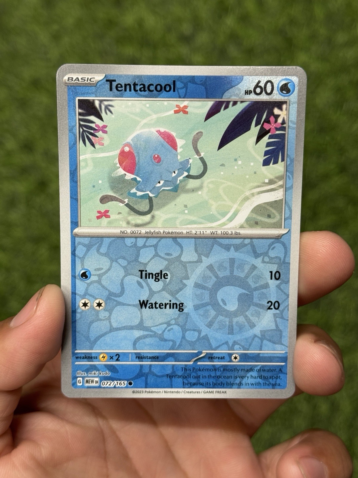 Pokémon  151 - TENTACOOL  - 072/165  - Reverse Holo - NM/M